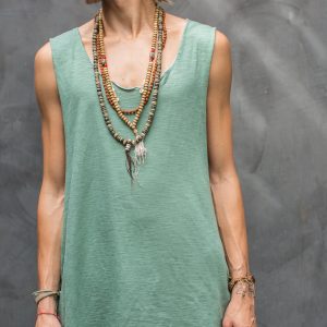 Organic Cotton Sleeveless Shirt: Asymmetric Yoga Tank Top