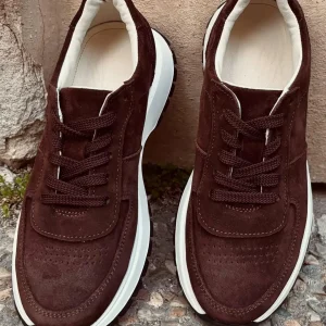 Handmade Suede Sneakers Women S Casual Walking Shoes