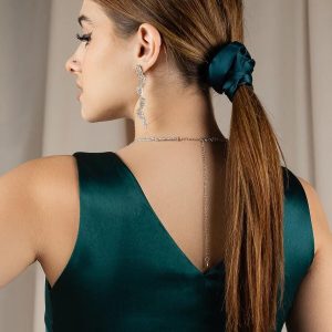 V Neck Silk Satin Maxi Dress Elegant Sleeveless