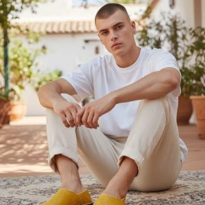 Bright Yellow Moroccan Leather Babouche Handmade Traditional Slippers