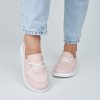 Pink Lace Up Trainers For Woman Soft Sole