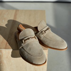 Classic Mules From Suede Leather Stylish Slip On